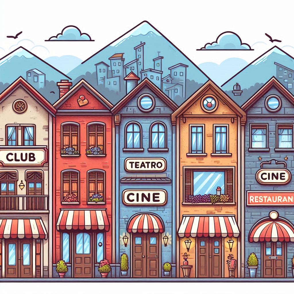 club, bar, teatro, cine