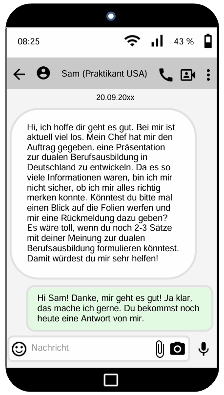 Nachricht von Sam