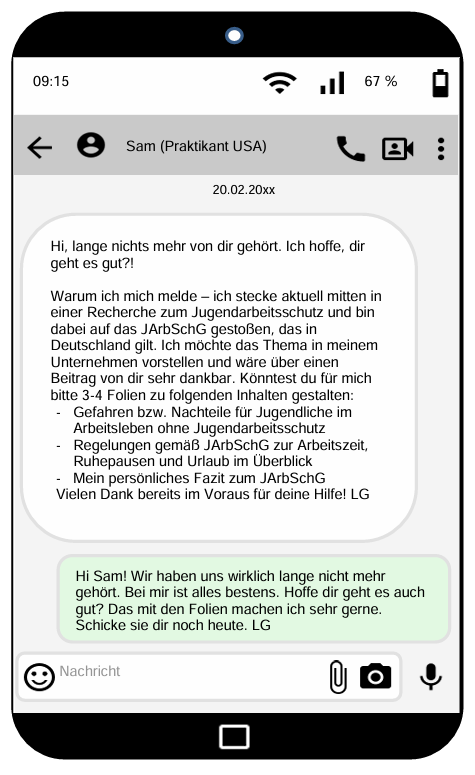 Nachricht von Sam